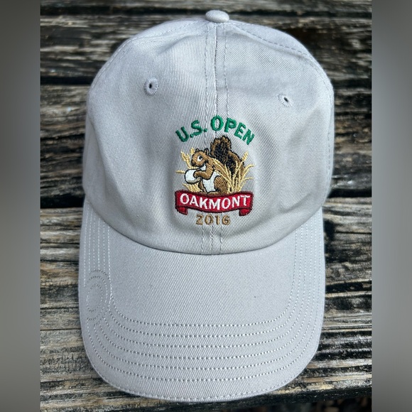 U.S. Open Golf Hat 2016 Oakmont Embroidered Adjustable USGA Member Squirrel - Picture 1 of 9